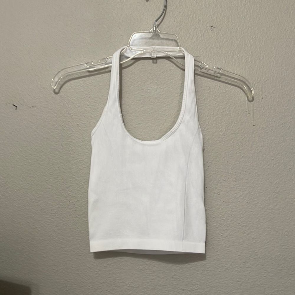 AMERICAN EAGLE WHITE HALTER TOP